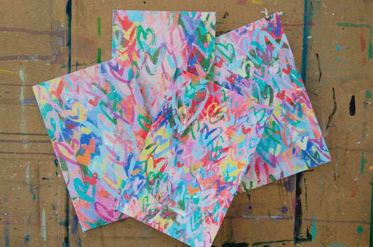 Oversized Chaos Heart Notecards
