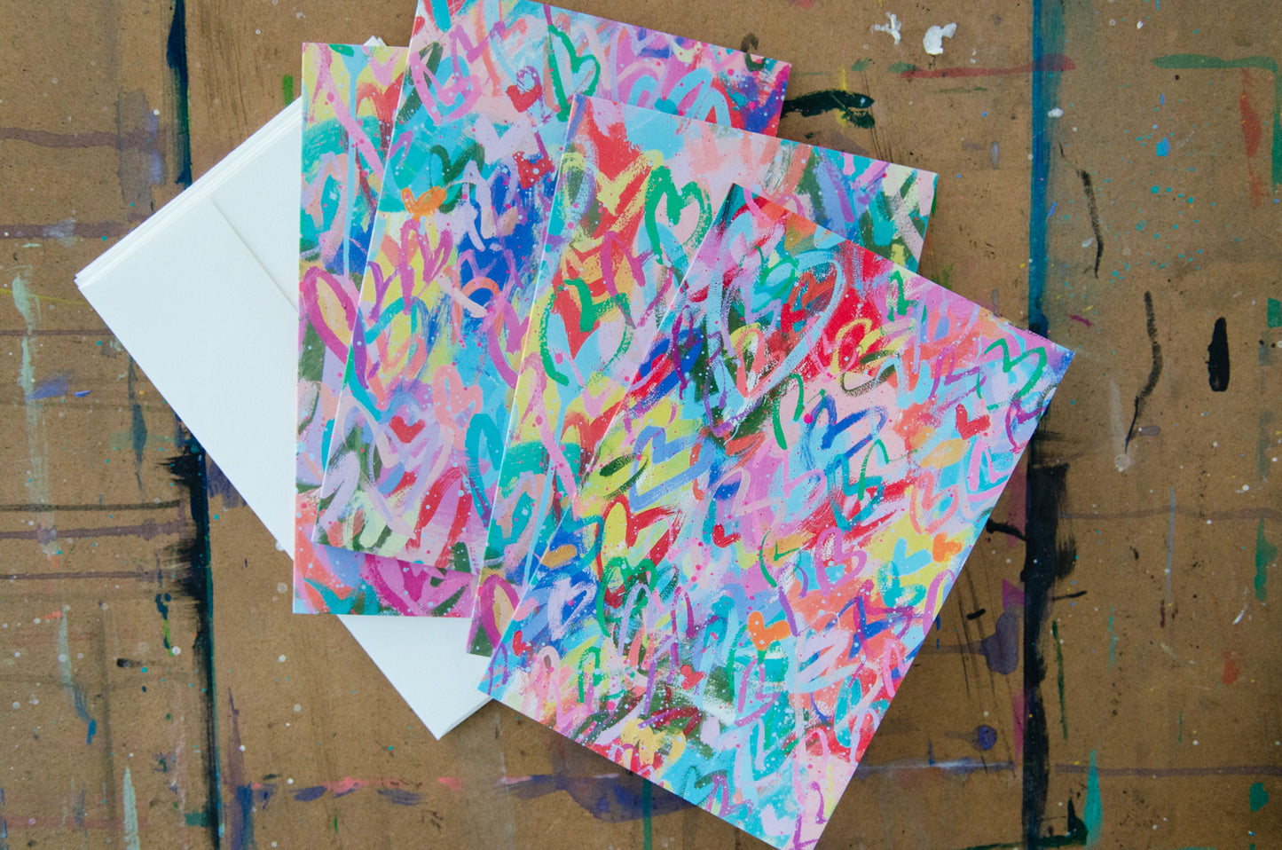 Oversized Chaos Heart Notecards