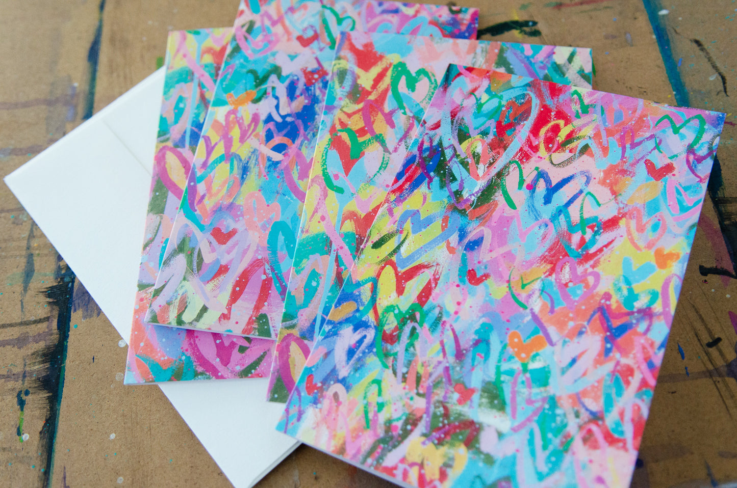 Oversized Chaos Heart Notecards