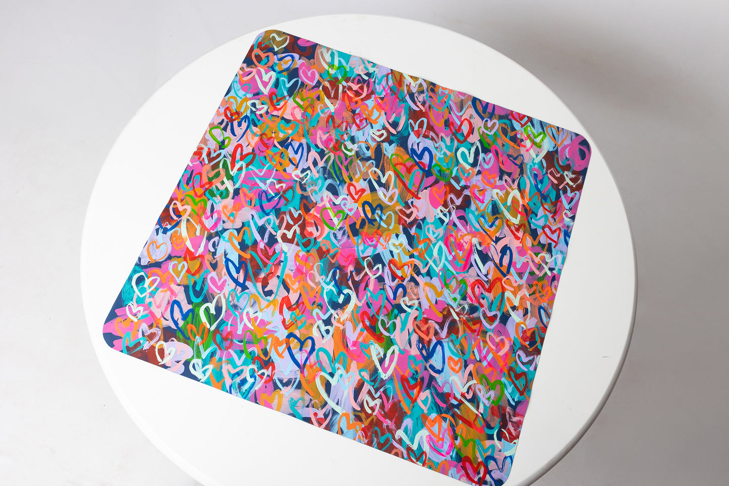 All My Love Leather Mahjong Mat on Navy