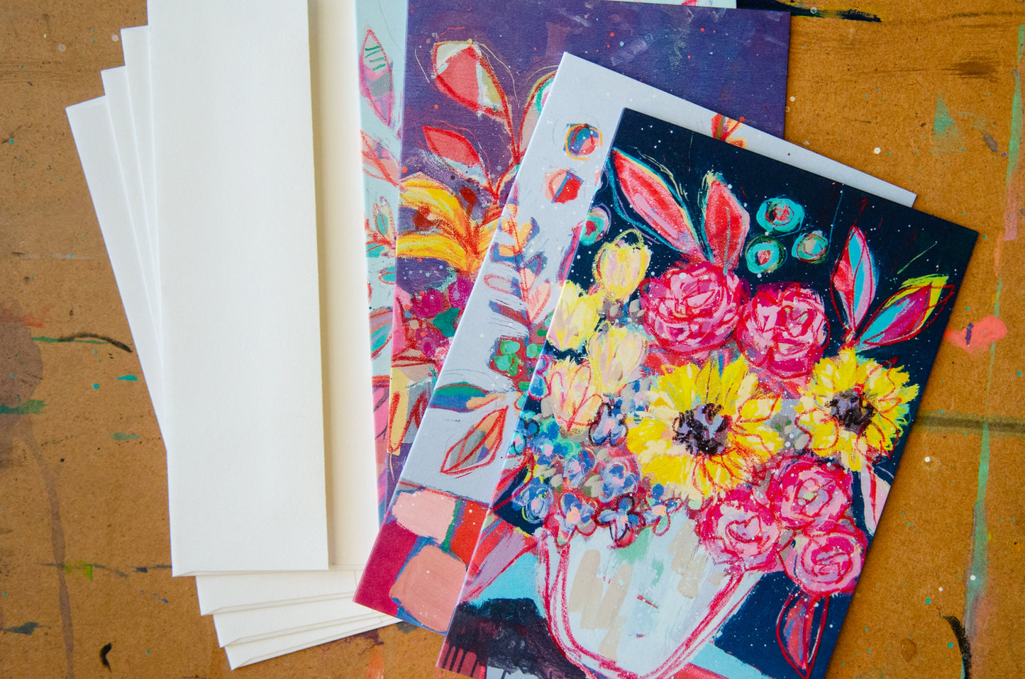 Oversized Floral Notecards