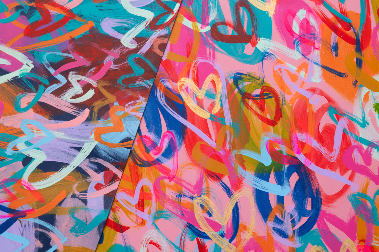 All My Love Leather Mahjong Mat on Pink