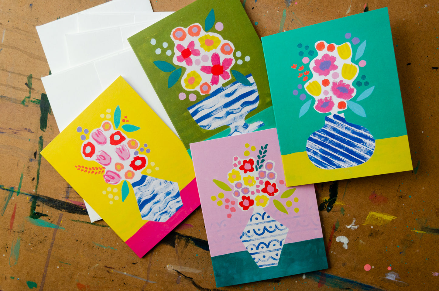 Bright + Tiny Flowers Notecards